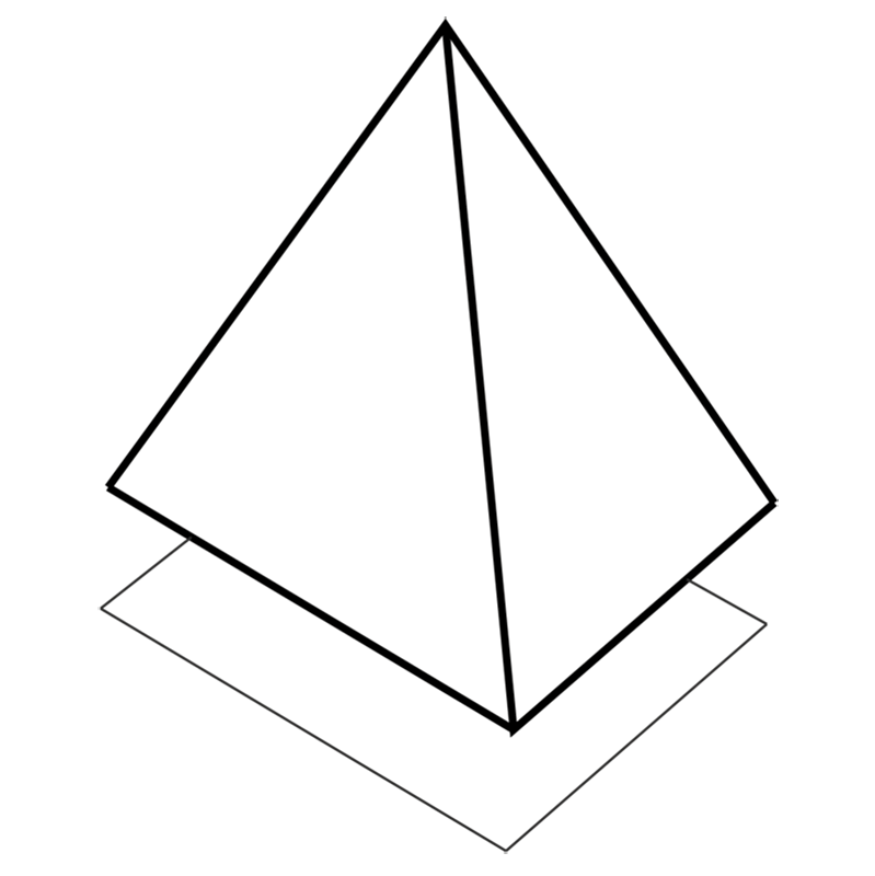 Learn easy to draw 3D Pyramid step 06