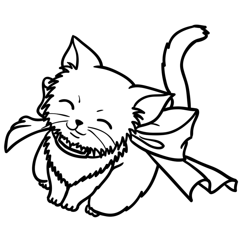 Learn easy to draw Cute Cat 2 step 11