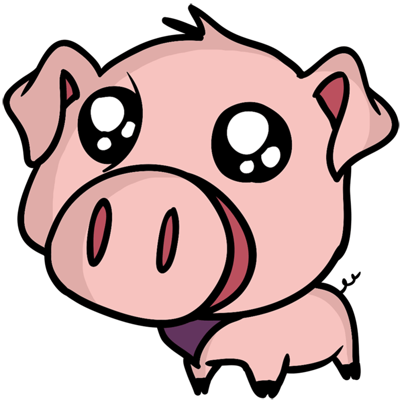 easy cute drawings of pigs