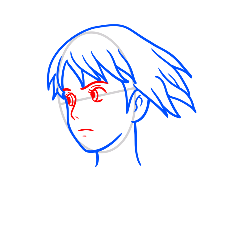 Learn easy to draw Howl Ghibli Characters step 04
