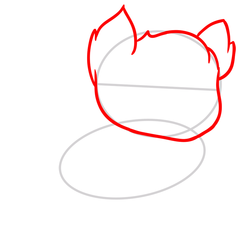 Learn easy to draw Little Dog step 02