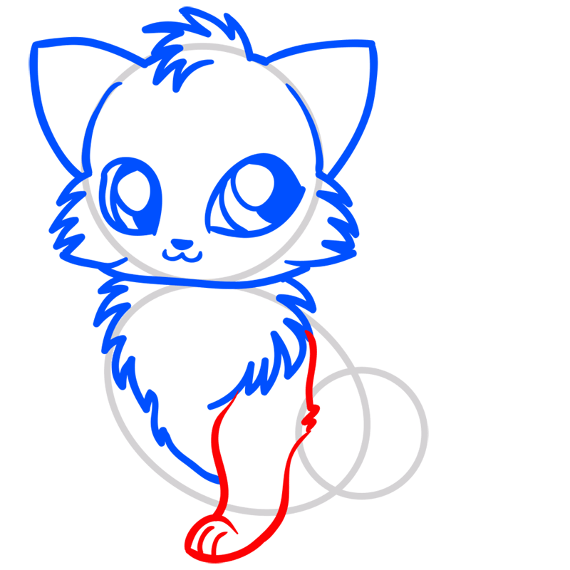 Learn easy to draw Little Fox step 06