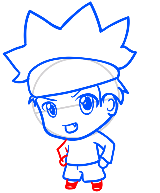 Learn easy to draw Naruto Chibi step 07
