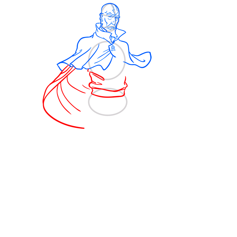 Learn easy to draw Tenzin Avartar step 07