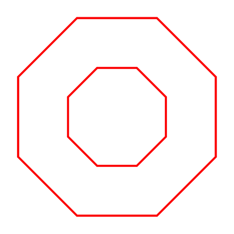 Learn easy to draw Twisted Octagon step 01