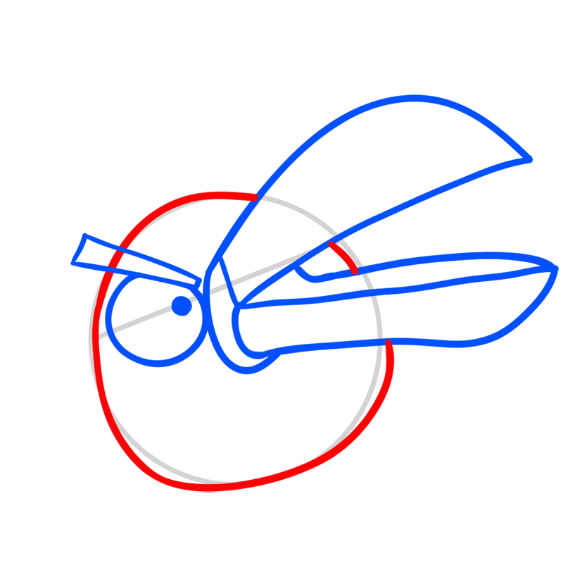 Learn easy to draw Boomerang Bird step 04