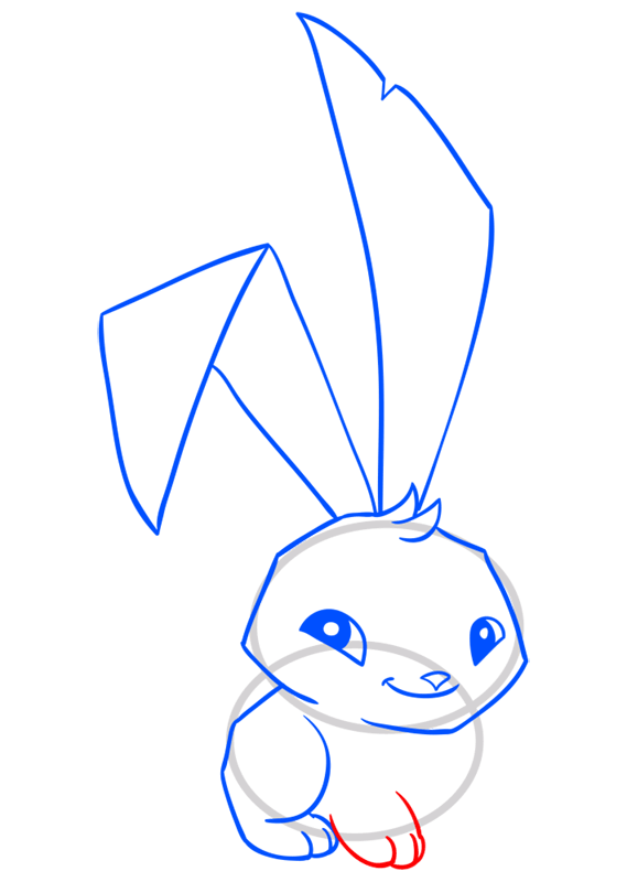 Learn easy to draw Bunny step 08