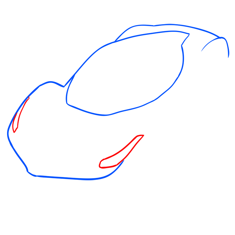 Learn easy to draw Ferrari LaFerrari step 04
