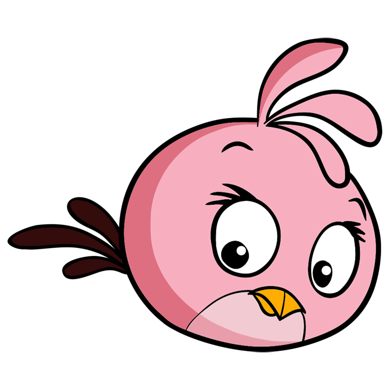 Learn how to draw a Pink Bird - Angry Bird drawings - Easy tutorials