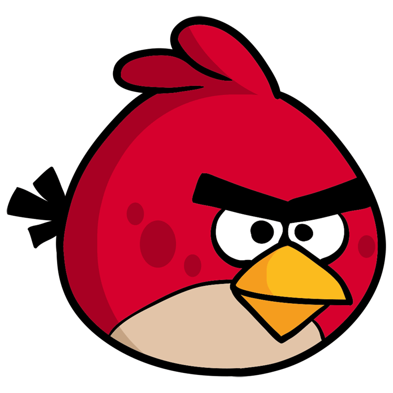 Learn how to draw a Red Bird - Angry bird drawings - Easy lessons