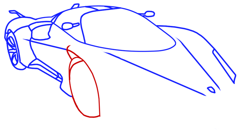 Learn easy to draw SSC Ultimate Aero XT step 08