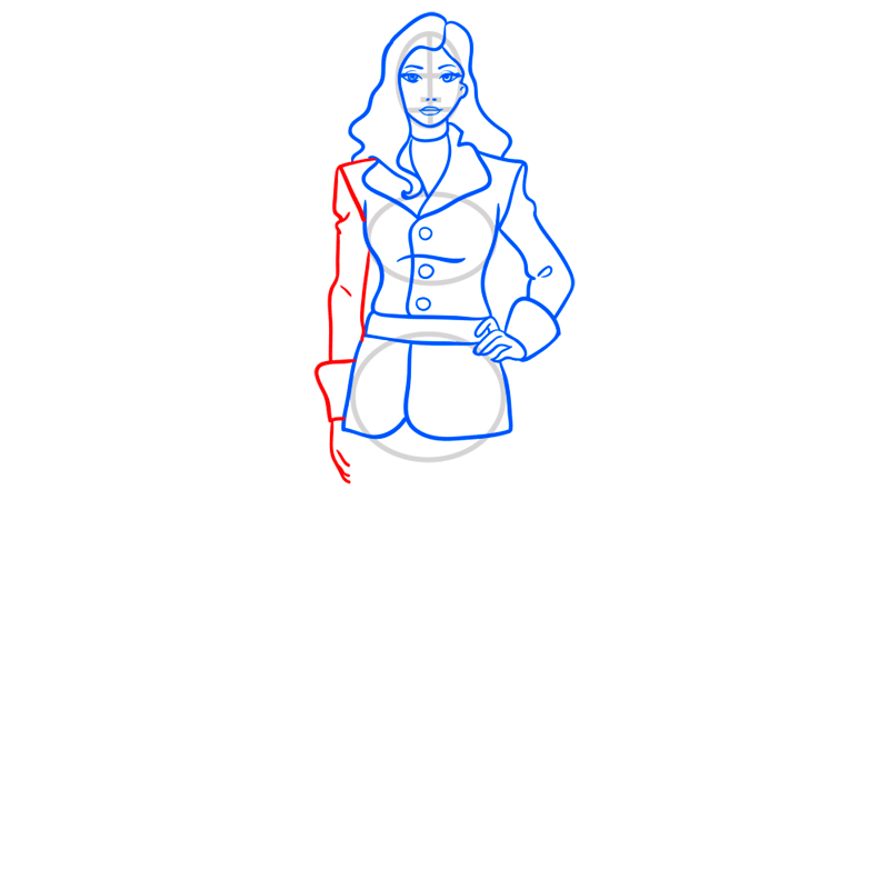 Learn easy to draw asami step 08