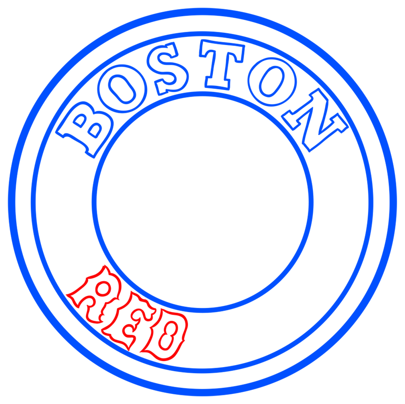 Learn easy to draw boston red sox step 05