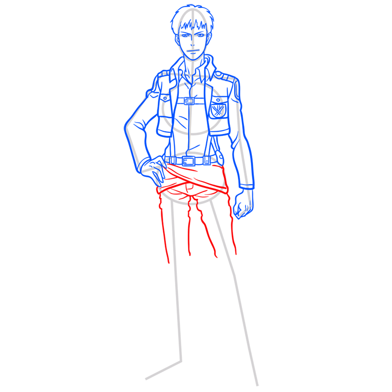 Learn easy to draw jean kirstein step 08