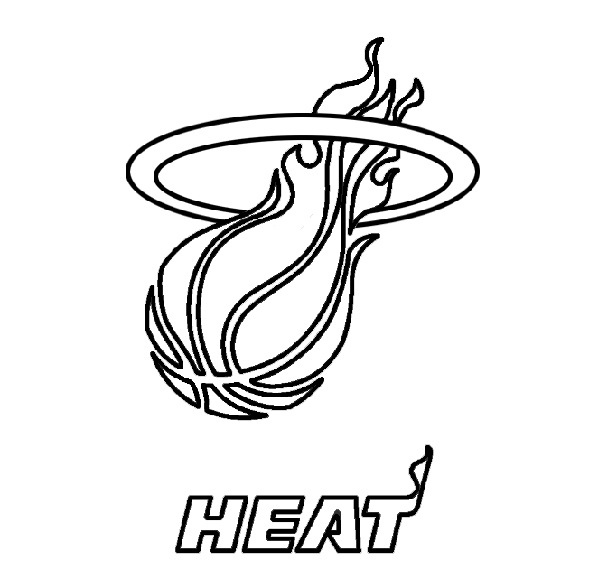 Learn easy to draw miami heat step 08
