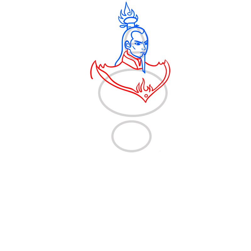 Learn easy to draw ozai step 05
