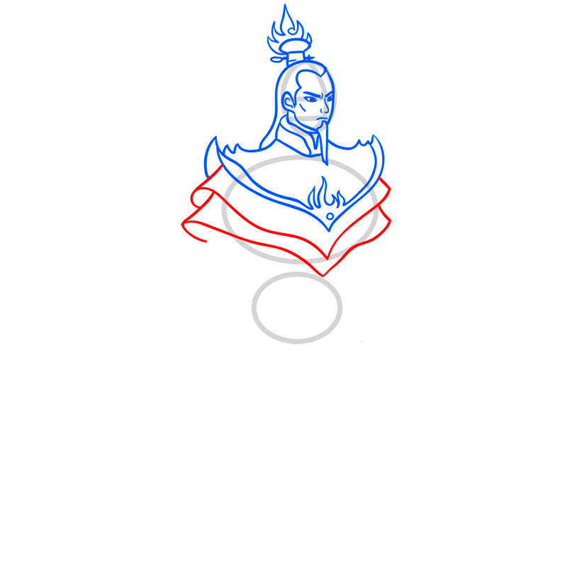 Learn easy to draw ozai step 06