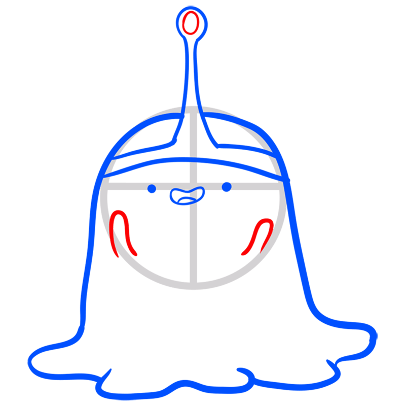 Learn easy to draw slime princess step 05