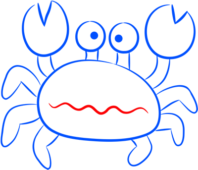 Learn easy to draw how easy to draw a crab 9