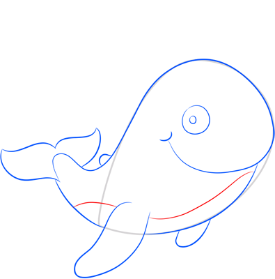 Learn easy to draw how easy to draw a funny whale 7