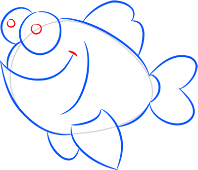 Learn easy to draw how easy to draw a happy fish 8