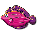 Learn easy to draw how easy to draw a pink fish icon