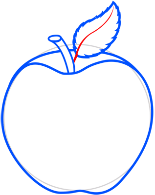 Learn easy to draw how to draw an apple 6