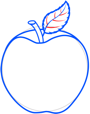 Learn easy to draw how to draw an apple 7
