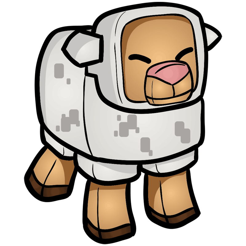 Learn easy to draw how to draw sheep minecraft chibi 7