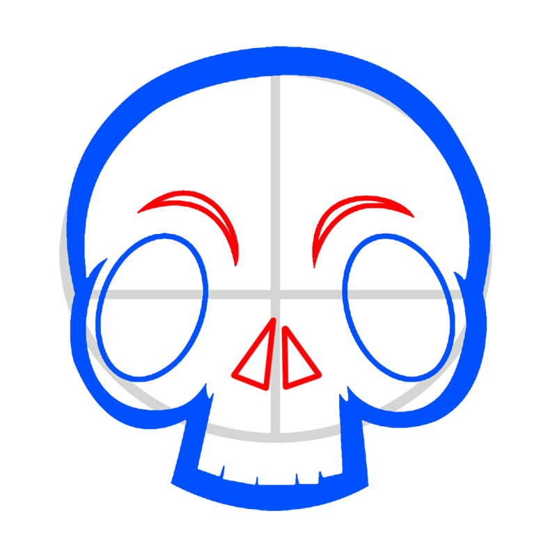 Learn easy to draw alien skull drawing 4