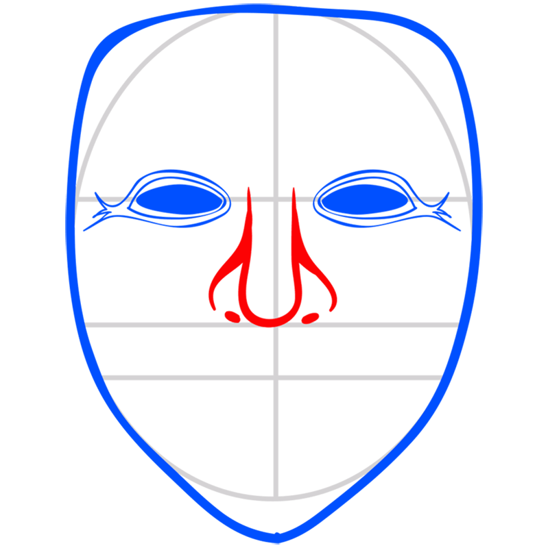 Learn easy to draw anonymous mask drawing 4