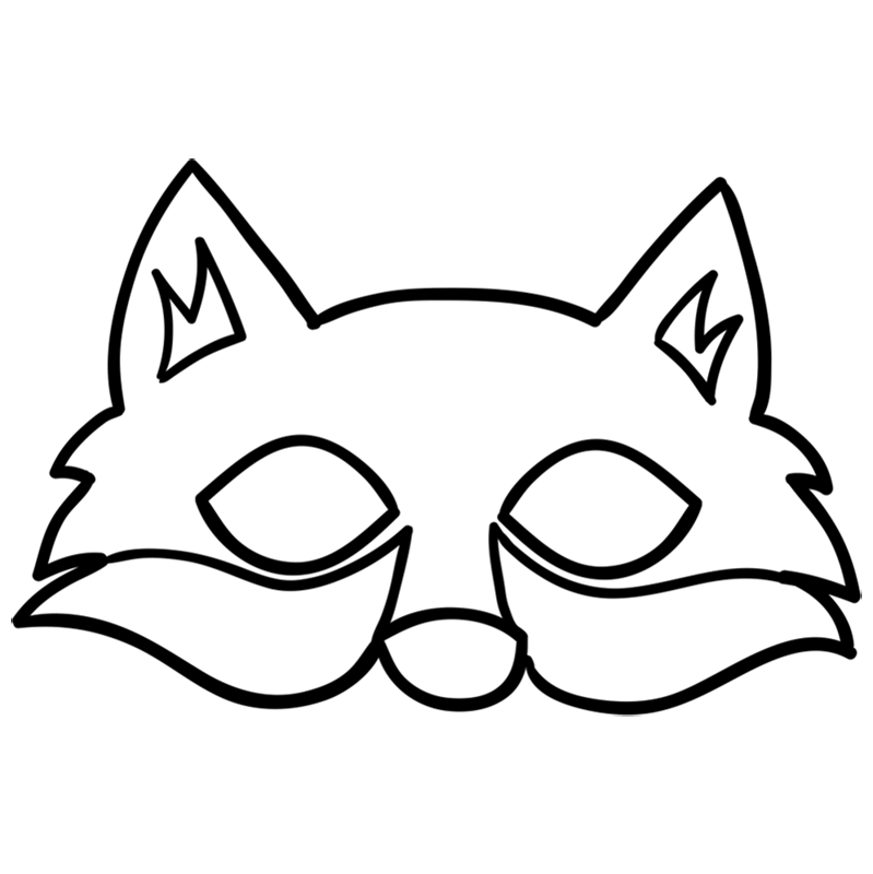 Learn easy to draw fox mask drawing 8