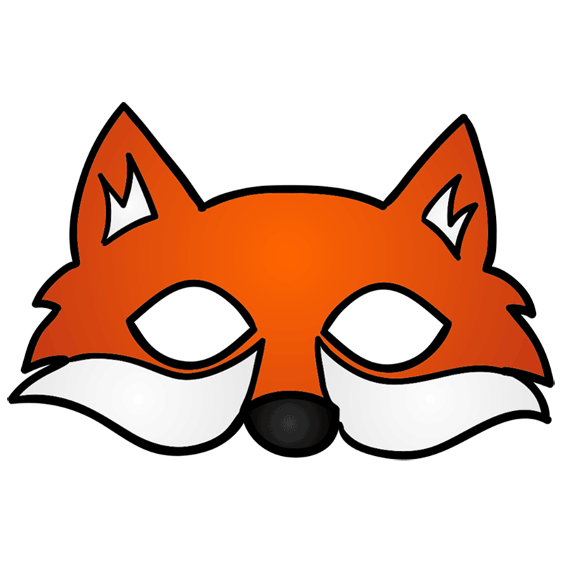 Learn easy to draw fox mask drawing 9