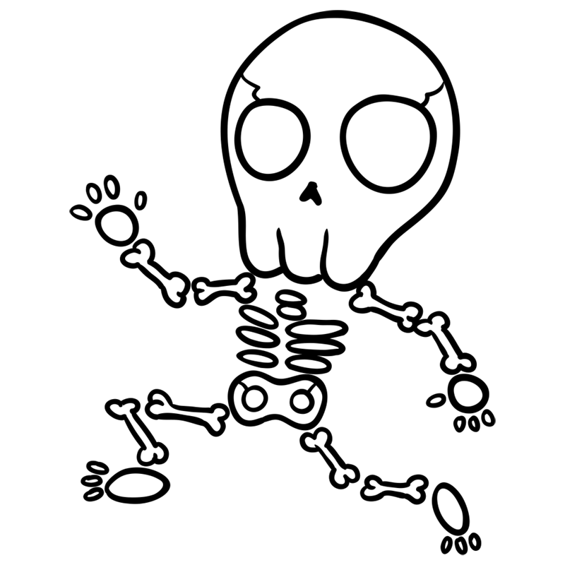 Learn easy to draw skeleton drawing 10