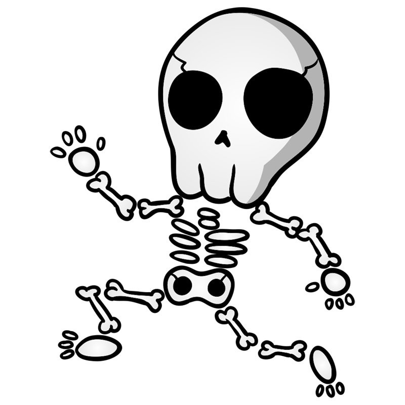 Learn easy to draw skeleton drawing 11
