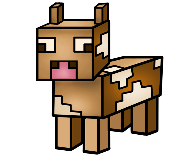 Learn easy to draw minecraft cow drawing 6
