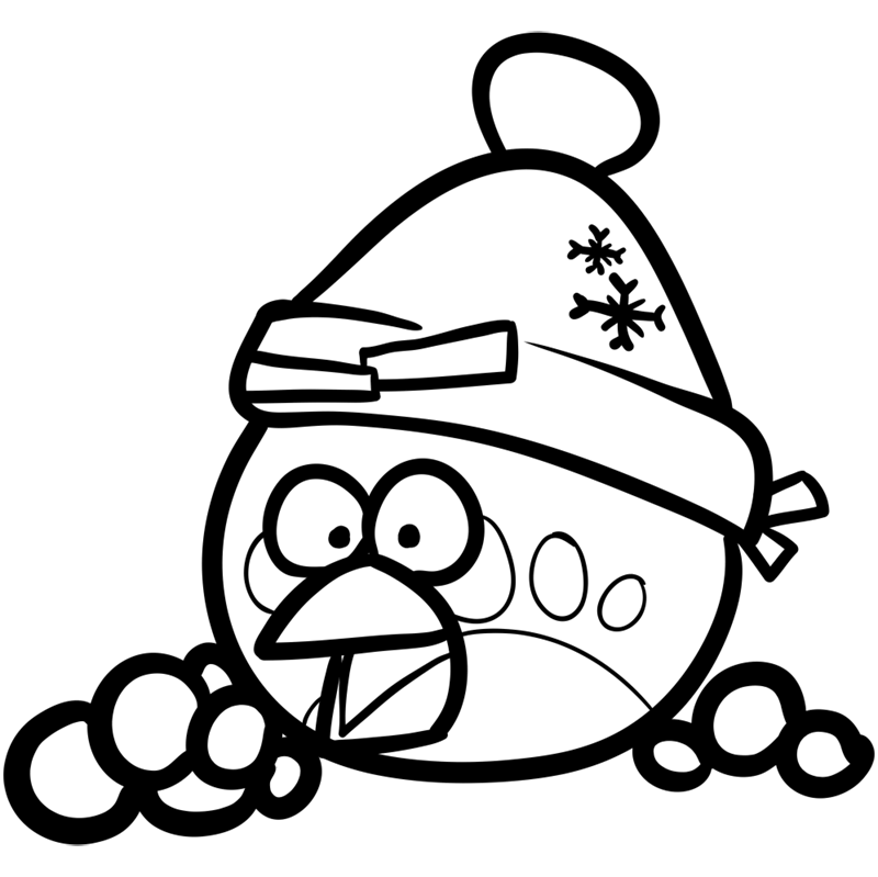 Learn easy to draw easy step by step angry bird on christmas drawing 7