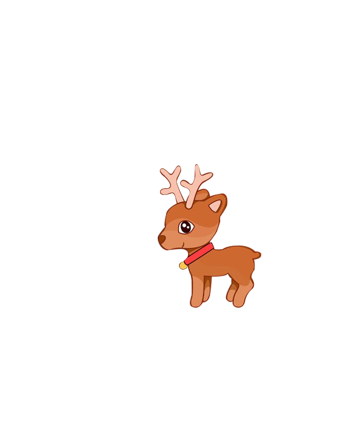 How to draw an Adorable Deer on Christmas - Easy drawings