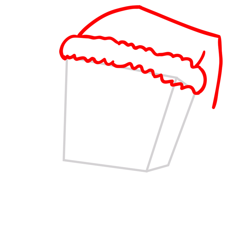Learn easy to draw easy step by step spongebob on christmas drawing 2
