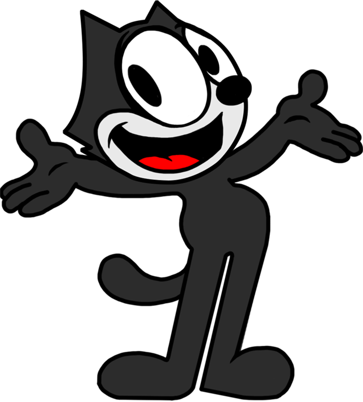 Easy to draw Felix the cat with 8 steps