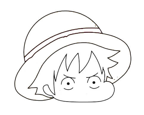 Learn easy to draw chibi luffy drawing 5