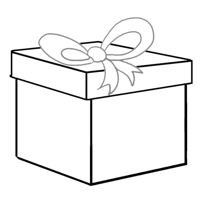 Learn easy to draw easy christmas present drawing 8