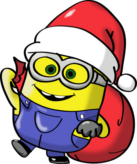 How to draw a minion drawing on christmas so beautiful