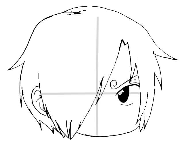 Learn easy to draw chibi sanji drawing 6