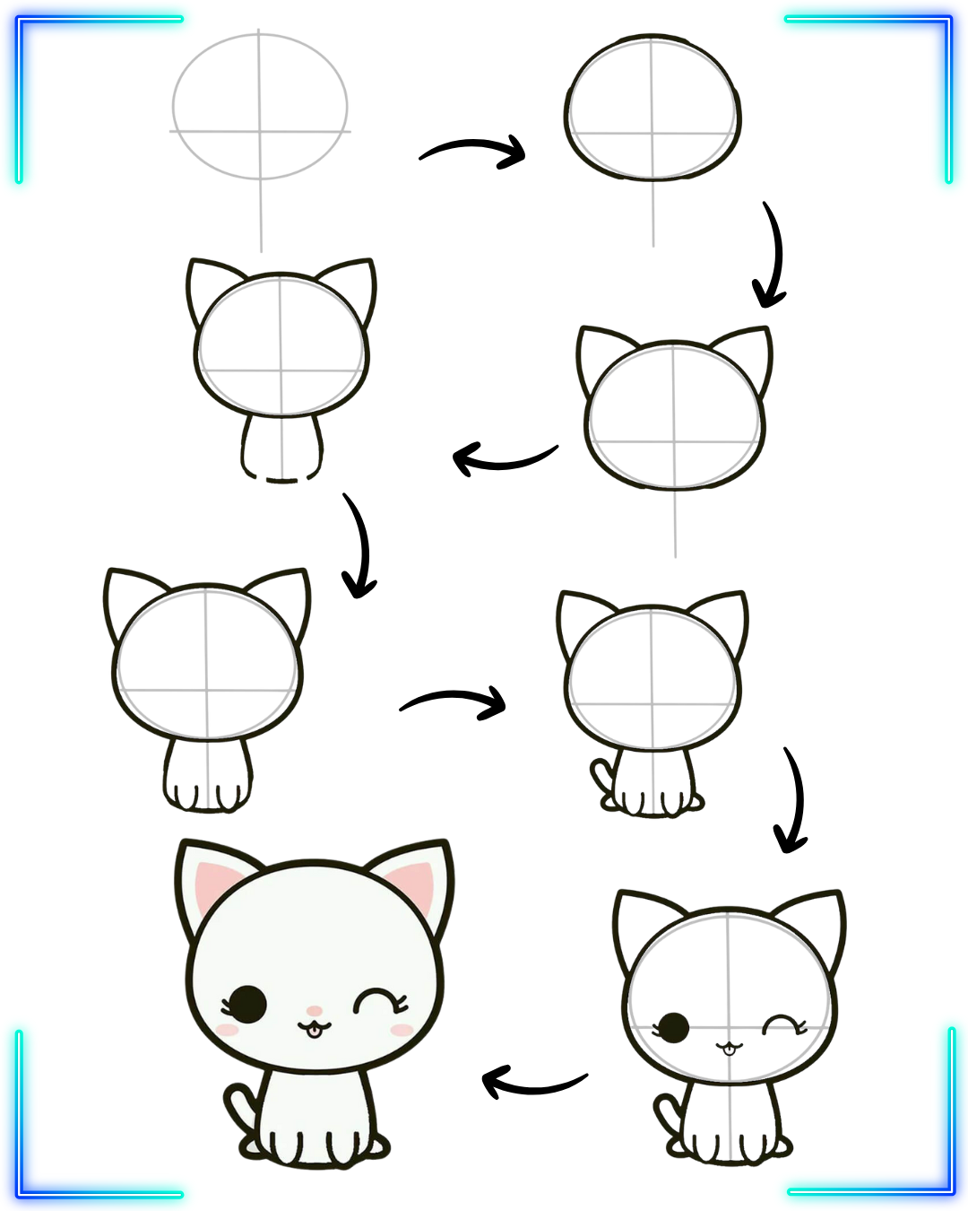 How To Draw A Cute Cat A Step by Step Guide For Beginners How To Draw A Cute Cat A Step by Step Guide For Beginners