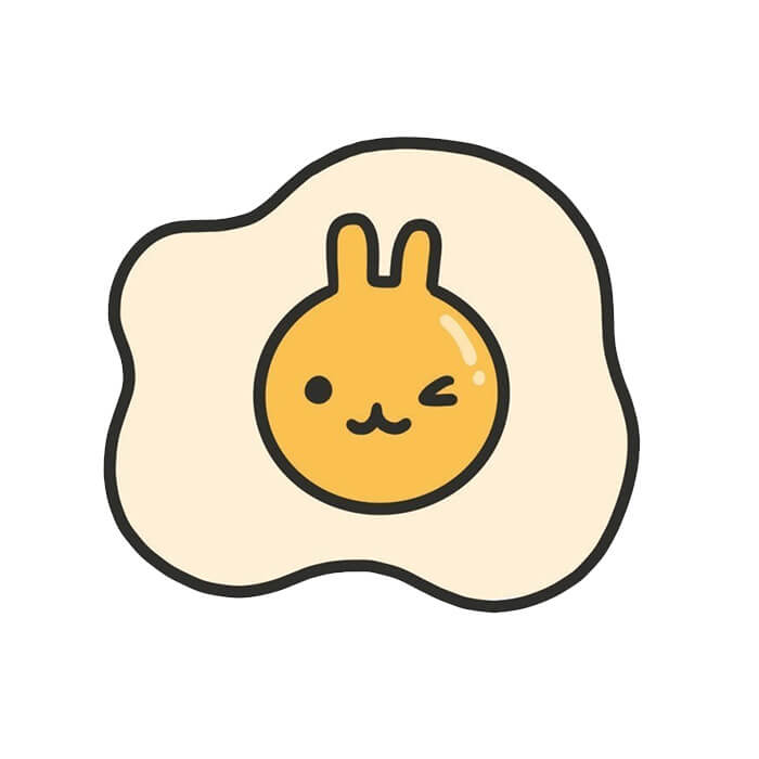 Easy to draw a cute egg food