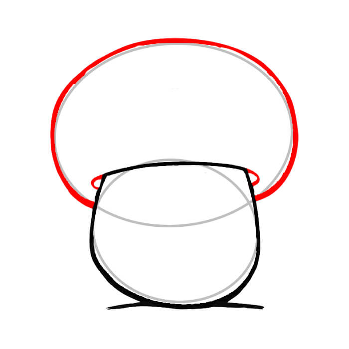 Learn easy to draw cute mushroom drawing 3