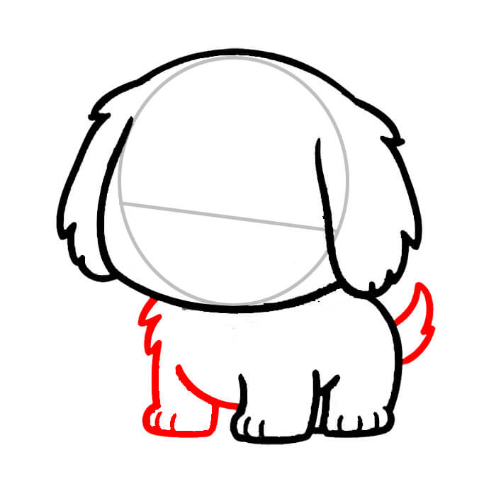 Learn easy to draw cute puppy drawing 5