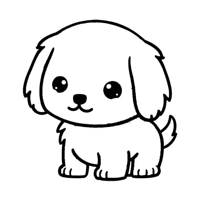 Learn easy to draw cute puppy drawing 7