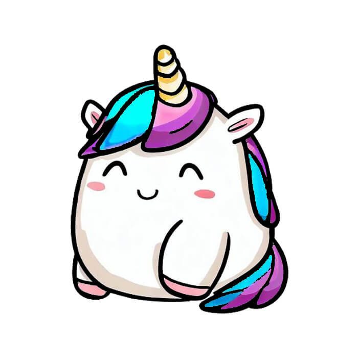 Learn easy to draw cute unicorn drawing 8